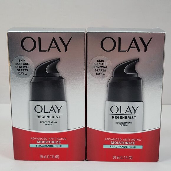 Olay Regenerist Regenerating Serum Fragrance-Free 50 mL Moisturize Set Of 2 NIB - Picture 1 of 5